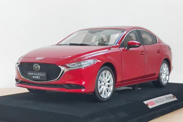 2020 Mazda 3 Axela Sedan Diecast Car Model 1:18 Scale Red