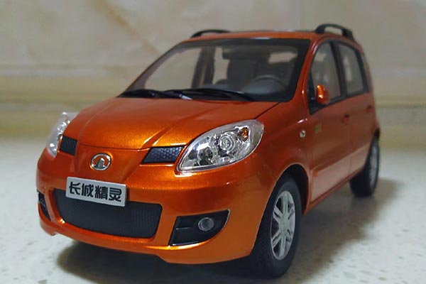 2008 Great Wall Peri Hatchback Diecast Model 1:18 Scale Orange