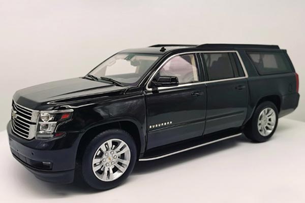 2015 Chevrolet Suburban SUV Resin Model 1:18 Scale Black