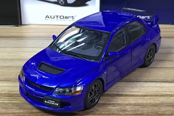 Mitsubishi Lancer Evolution IX GSR Diecast Car Model 1:18 Blue