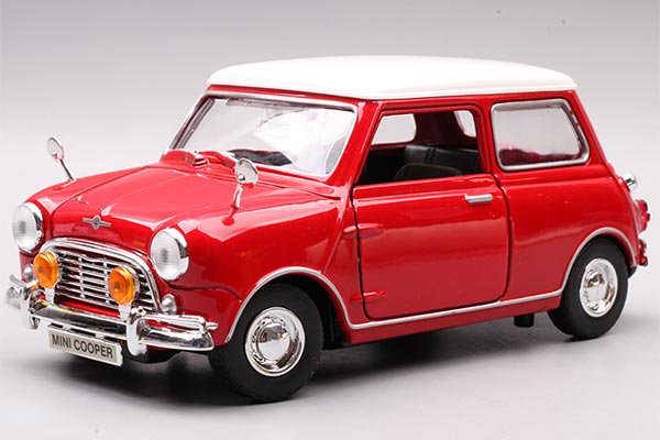 1961 Morris Mini Cooper Diecast Car Model 1:18 Scale Red