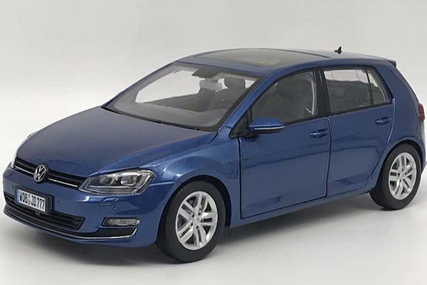 2014 Volkswagen Golf 7 Diecast Car Model 1:18 Scale Blue