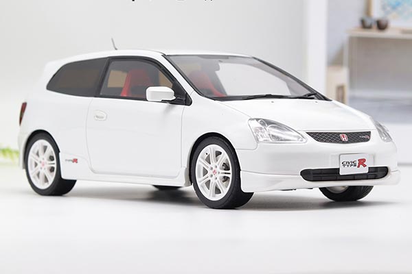 Honda Civic Type R EP3 Resin Car Model 1:18 Scale White