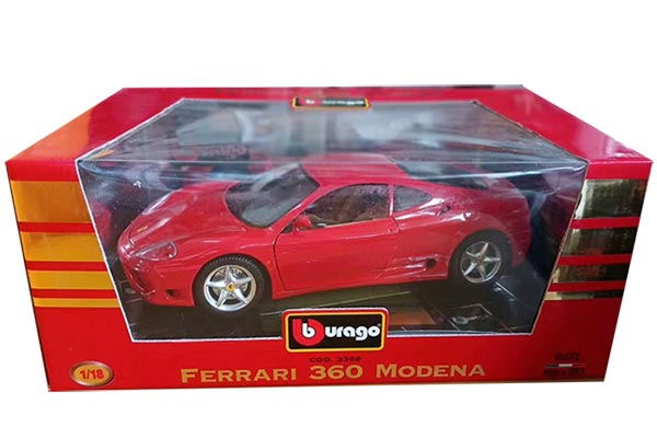 Ferrari 360 Modena Diecast Car Model 1:18 Scale Red