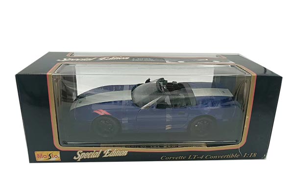 Chevrolet Corvette LT-4 Convertible Diecast Car Model 1:18 Blue