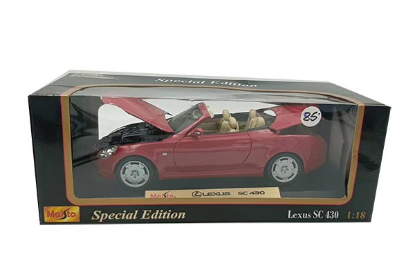 2004 Lexus SC430 Diecast Car Model 1:18 Scale Red