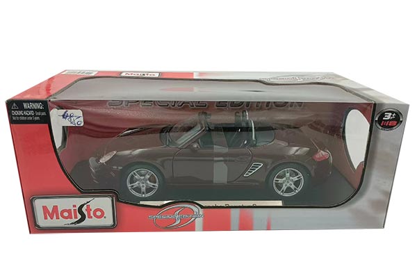 Porsche Boxster S Diecast Car Model 1:18 Scale Wine Red