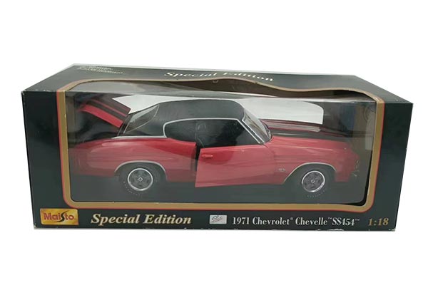 1971 Chevrolet Chevelle SS 454 Diecast Car Model 1:18 Scale Red