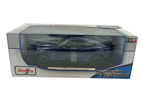 2015 Ford Mustang GT Diecast Car Model 1:18 Scale Deep Blue