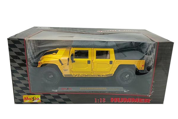 Hummer H1 Soft Top Diecast Model 1:18 Scale Yellow