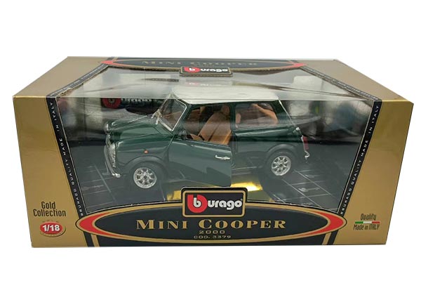 2000 Mini Cooper Diecast Car Model 1:18 Scale Dark Green