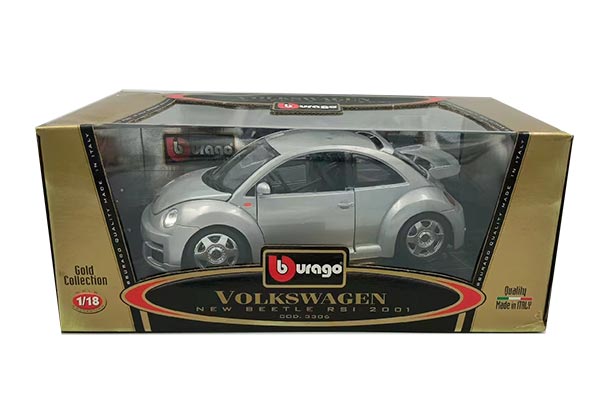 2001 Volkswagen New Beetle RSI Diecast Model 1:18 Scale Silver