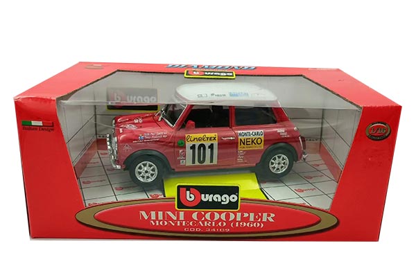 1960 Mini Cooper Racing Car Diecast Model 1:18 Scale Red