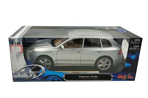 Porsche Cayenne Turbo SUV Diecast Model 1:18 Scale Silver