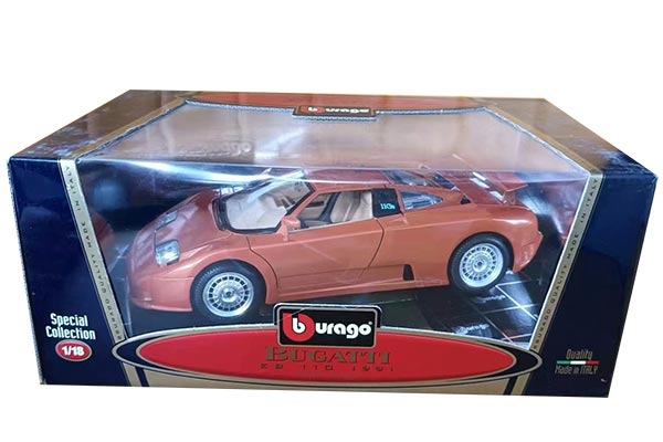 1991 Bugatti EB 110 Diecast Car Model 1:18 Scale Orange