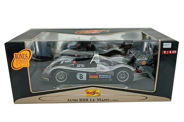 1999 Audi R8R Le Mans Diecast Car Model 1:18 Scale Black