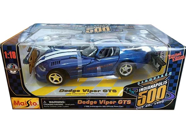 1996 Dodge Viper GTS Diecast Car Model 1:18 Scale Blue
