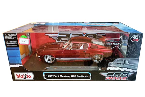 1967 Ford Mustang GTA Fastback Diecast Car Model 1:18 Scale Red