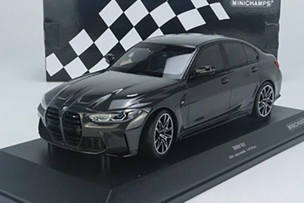 2020 BMW M3 G80 Sedan Diecast Car Model 1:18 Scale Gray