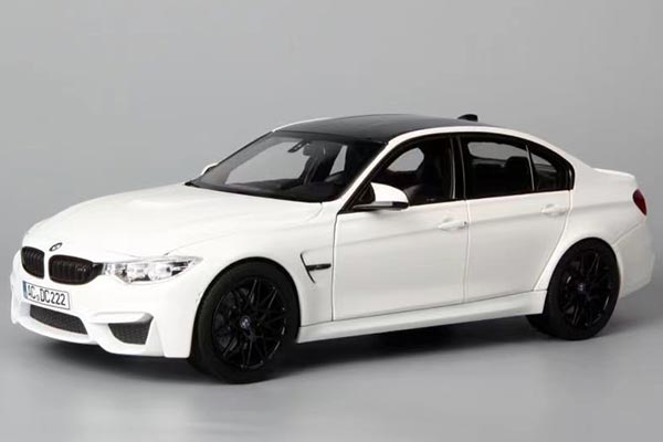 2017 BMW M3 F80 Diecast Car Model 1:18 Scale White