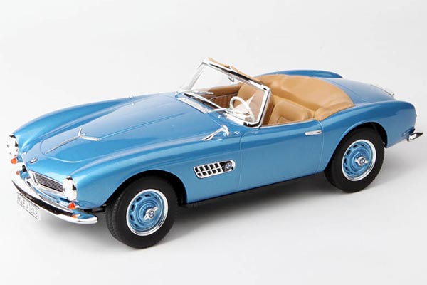 1956 BMW 507 Convertible Diecast Car Model 1:18 Scale Blue