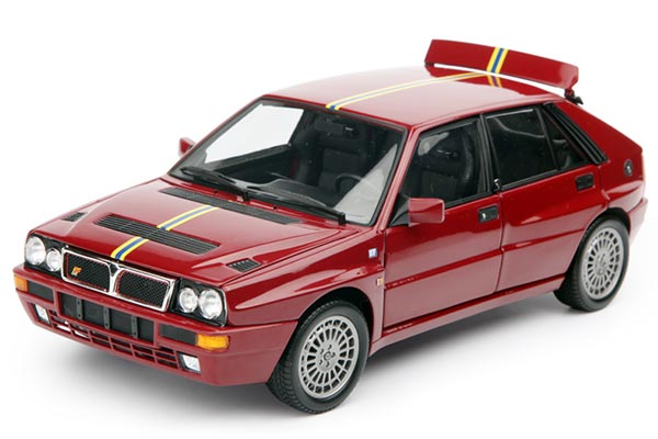 Lancia Delta HF Integrale Diecast Car Model 1:18 Scale Red