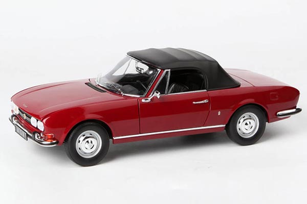 1969 Peugeot 504 Cabriolet Diecast Car Model 1:18 Andalou Red