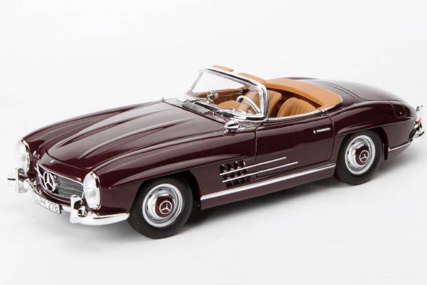 1957 Mercedes-Benz 300 SL Roadster Diecast Model 1:18 Dark Red