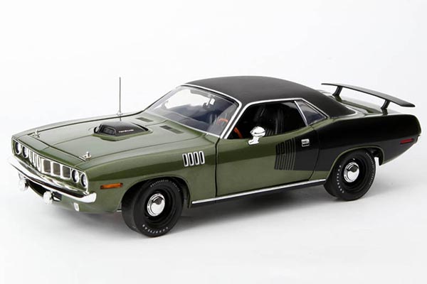 1971 Plymouth Hemi Cuda Diecast Car Model Green 1:18 Scale