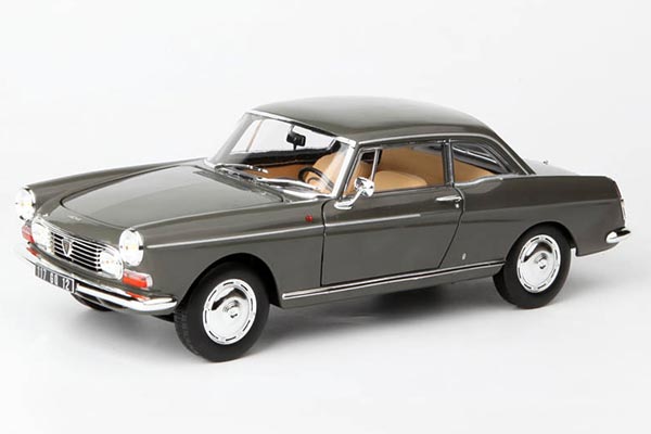 1967 Peugeot 404 Coupe Diecast Car Model 1:18 Scale Gray