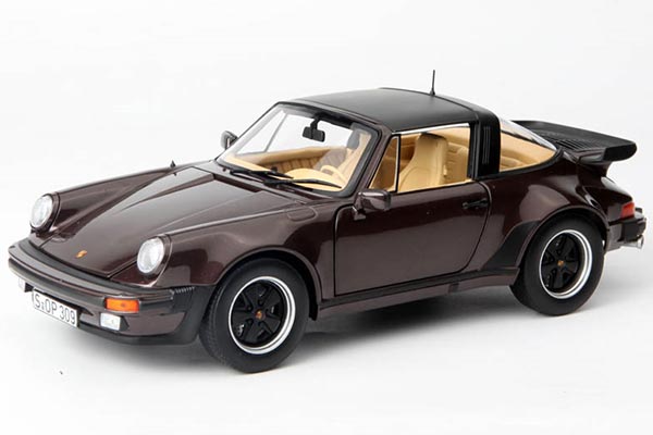 1987 Porsche 911 Turbo Targa 3.3 Diecast Car Model 1:18 Brown