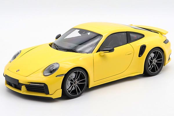 2021 Porsche 911 (992) Turbo S Diecast Model 1:18 Scale Yellow