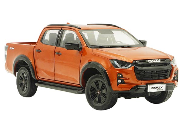 2023 Isuzu D-MAX Pickup Truck Diecast Model 1:18 Scale Orange