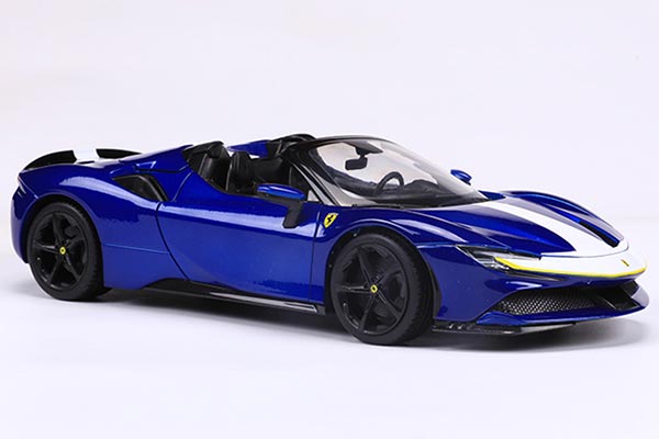 Ferrari SF90 Spider Diecast Car Model 1:18 Scale Blue