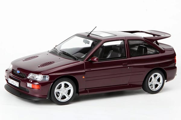 1992 Ford Escort Cosworth Diecast Car Model 1:18 Scale Wine Red