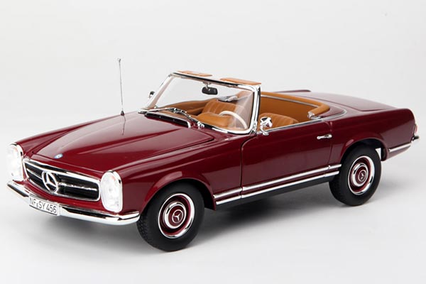 1963 Mercedes-Benz 230 SL Diecast Car Model 1:18 Scale Wine Red