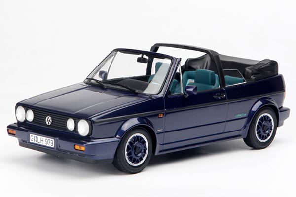 1991 Volkswagen Golf Cabriolet Diecast Model 1:18 Scale Blue