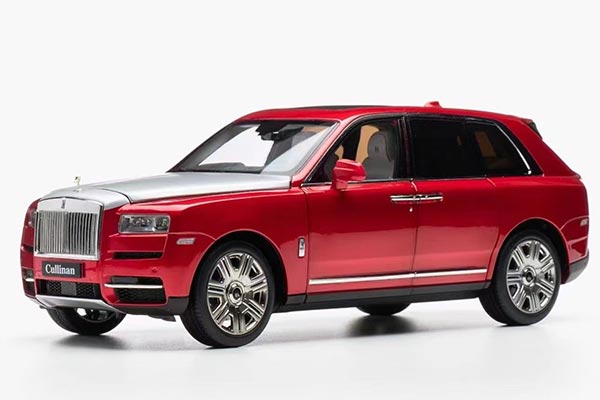 2020 Rolls-Royce Cullinan Diecast Model 1:18 Scale Red-Silver