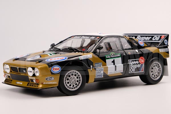 1985 Lancia Rally 037 Diecast Model 1:18 Scale Golden