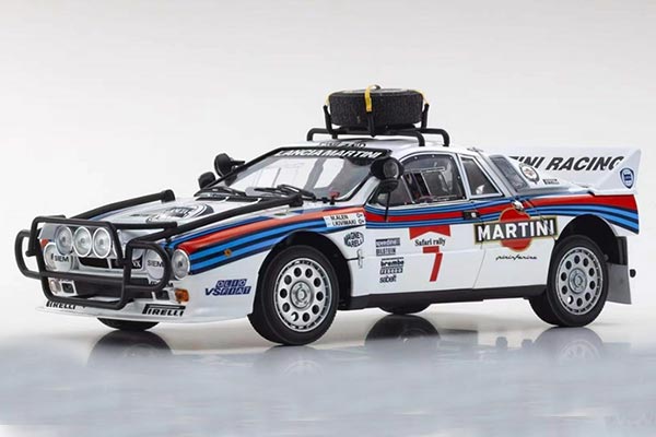 1985 Lancia Rally 037 Diecast Model 1:18 White NO.7 Racing Car