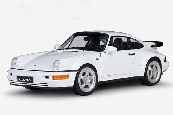 Porsche 964 Turbo Diecast Car Model 1:18 Scale White