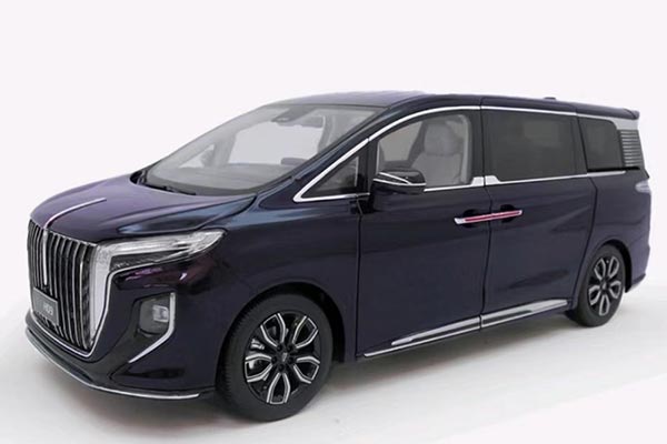 2023 Hongqi HQ9 MPV Diecast Model 1:18 Scale Purple