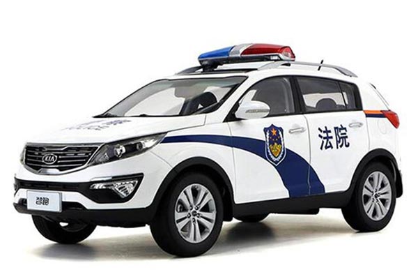 2011 Kia Sportage R SUV Diecast Model Court Police 1:18 White