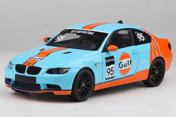 BMW M3 E92 Coupe Diecast Car Model Gulf Painting 1:18 Scale Blue