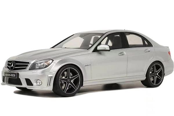 2008 Mercedes-Benz C-Class C63 AMG Resin Model 1:18 Scale Silver