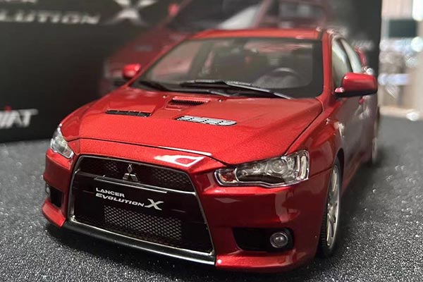Mitsubishi Lancer Evolution X Diecast Car Model 1:18 Scale Red