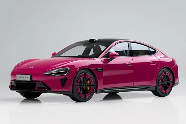 2024 Xiaomi SU7 Sedan Diecast Model 1:18 Scale Rose Red