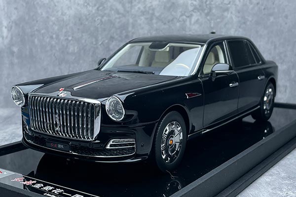 2023 Hongqi Guoli Limousine Resin Model 1:18 Scale Black