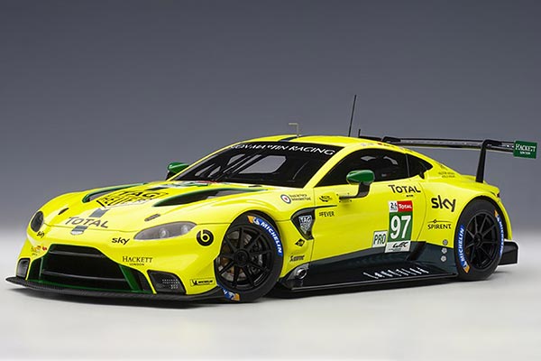 Aston Martin Vantage GTE Diecast Car Model 1:18 Scale Yellow