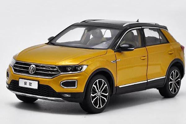 2018 Volkswagen T-ROC SUV Diecast Model 1:18 Scale Golden